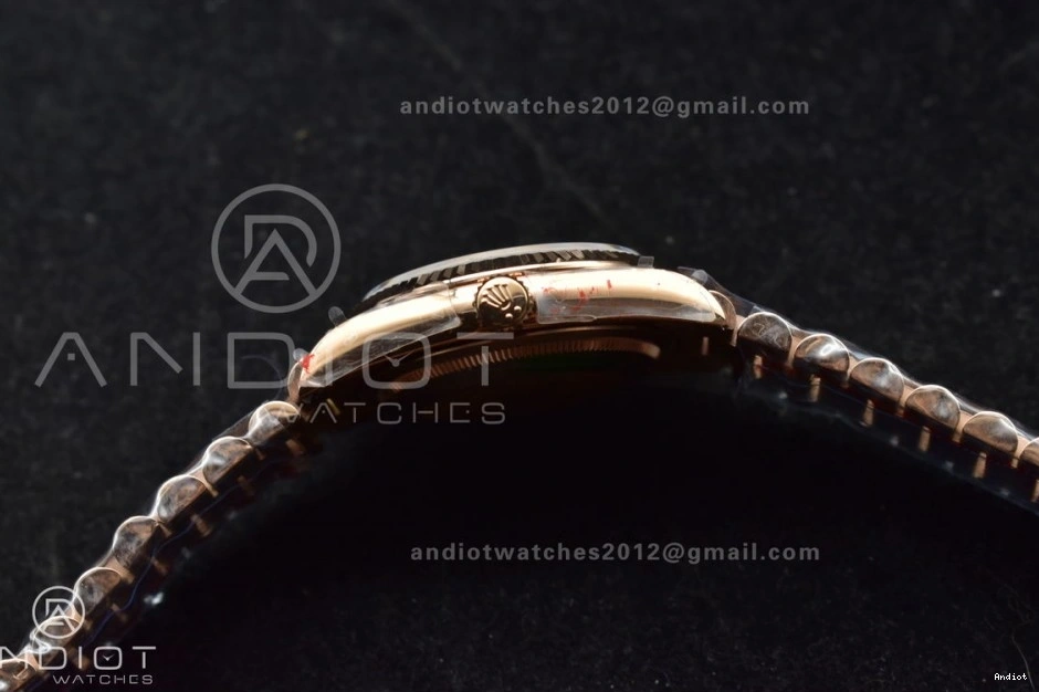 Dial QF DayDate with Square President Bracelet Edition RG Best Silver V5 36 (Gain 904L Steel Weight) Diamond on vr3255 0121